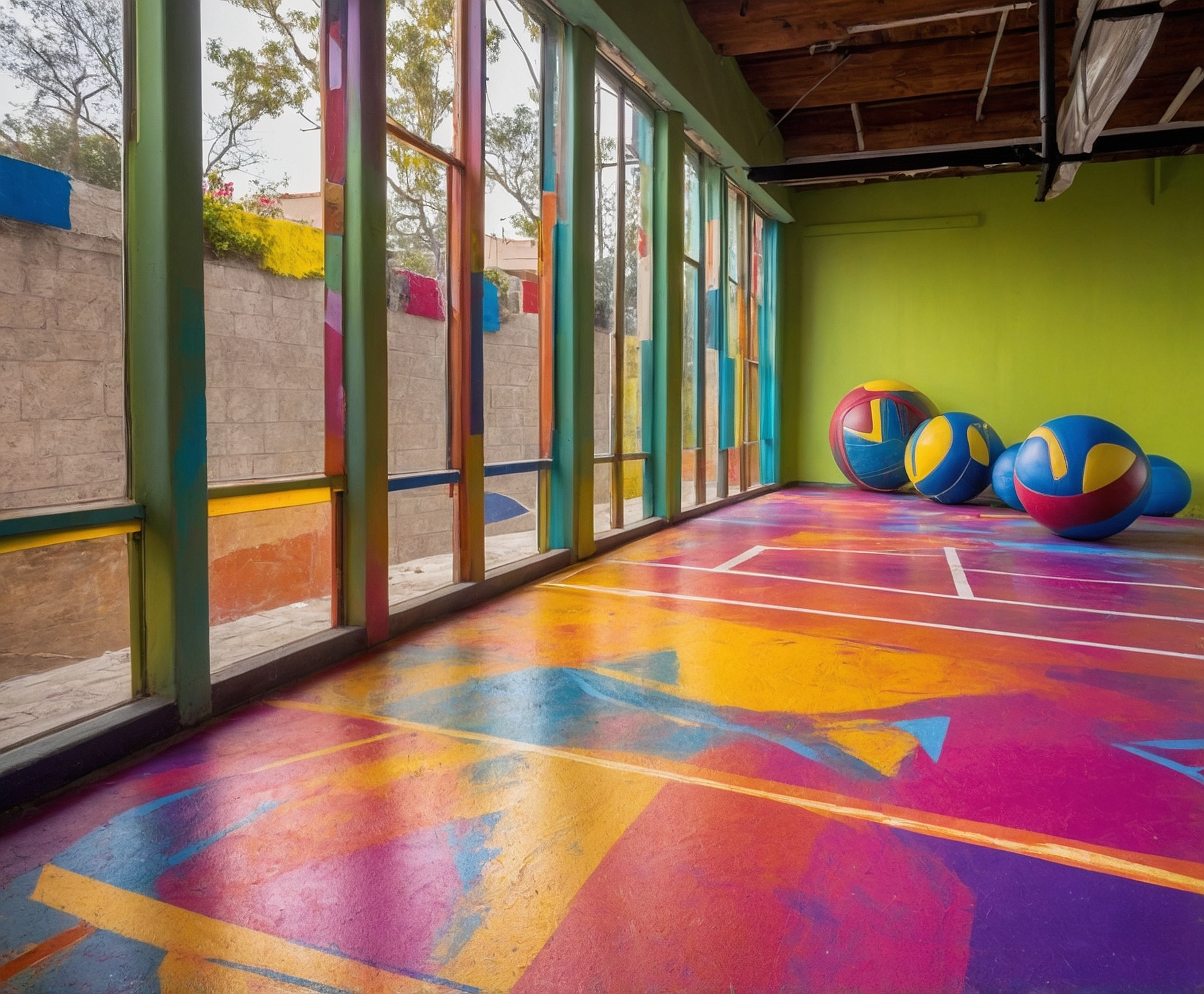 Revitalización de canchas deportivas con estilo.