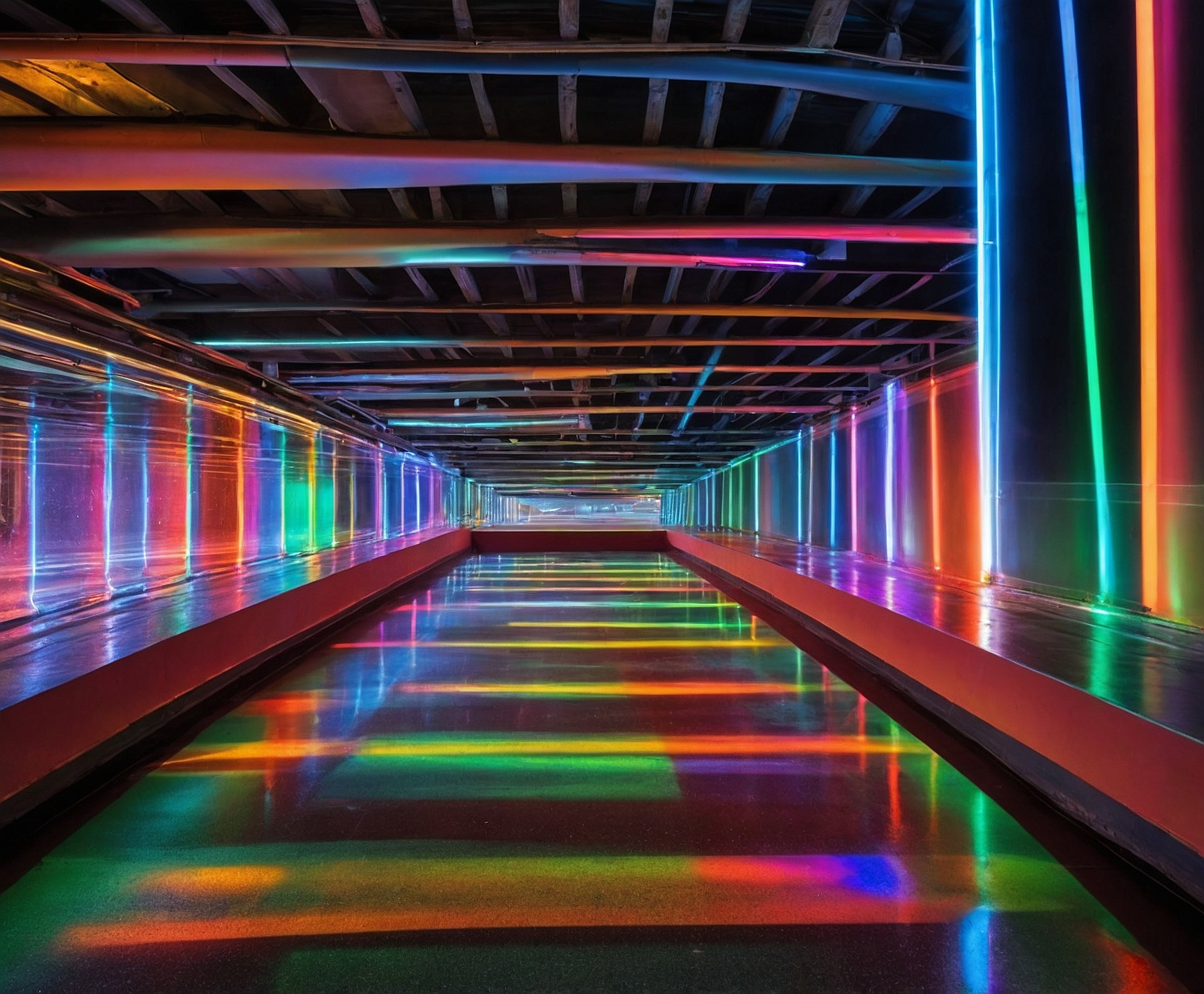 Cancha deportiva colorida y moderna